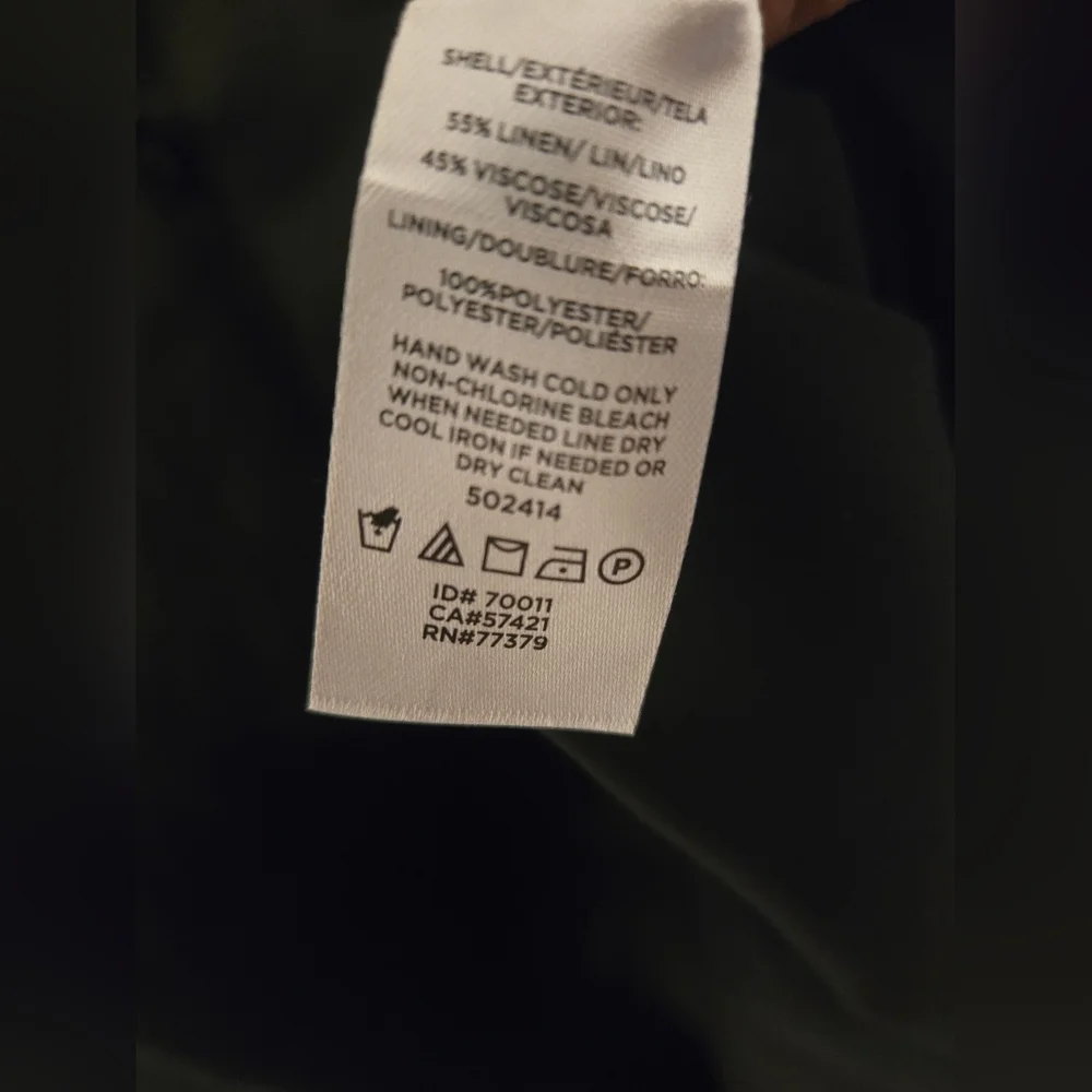 NWT Ann Taylor Linen Black‎ Button-Down Dress